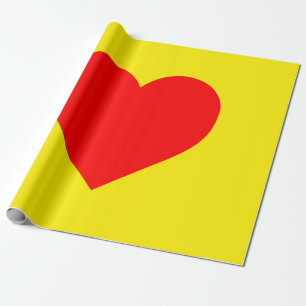 Red Heart Heat Pop Art  Wrapping Paper