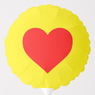 Red Heart Heat Yellow Balloon