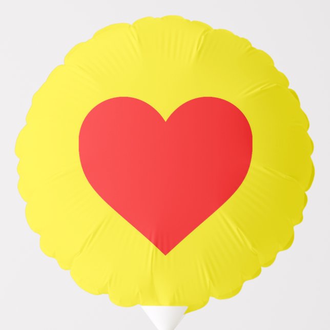 Red Heart Heat Yellow Balloon (Front)