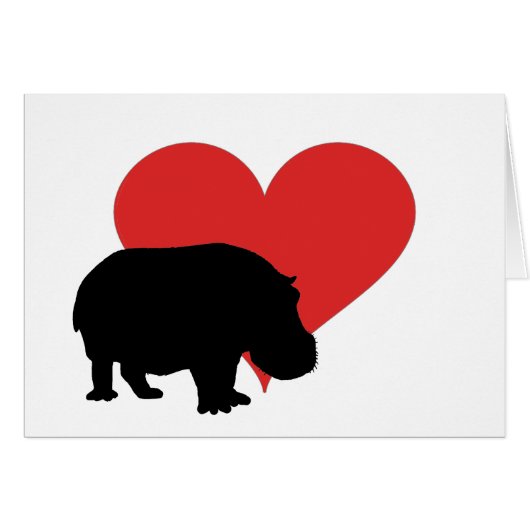 Red Heart Hippo Cards (Front Horizontal)