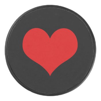 Red Heart Hockey Puck by kfleming1986 at Zazzle