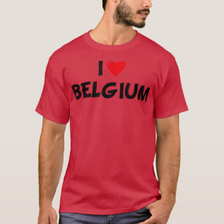 Red Heart Holiday Belgium I Love Belgium T-Shirt
