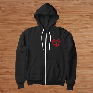 Red heart hoodie