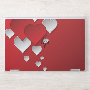 Red heart HP EliteBook X360 1030 G2 HP Laptop Skin