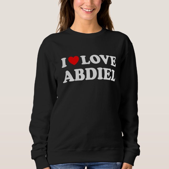 Red Heart I Love Abdiel Sweatshirt (Front)
