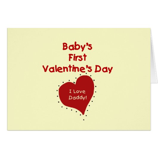 Red Heart I Love Daddy First Valentines Day (Front Horizontal)