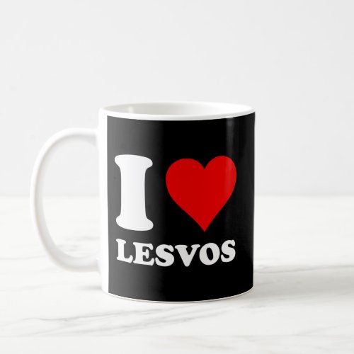 Red Heart I Love Lesbos Coffee Mug