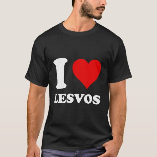 Red Heart I Love Lesbos T_Shirt