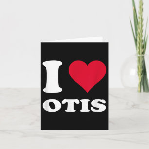Red Heart I Love Otis  Card
