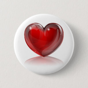Red heart illustration button
