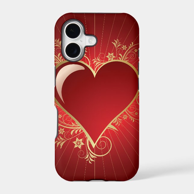 Red Heart Iphone Case (Back)