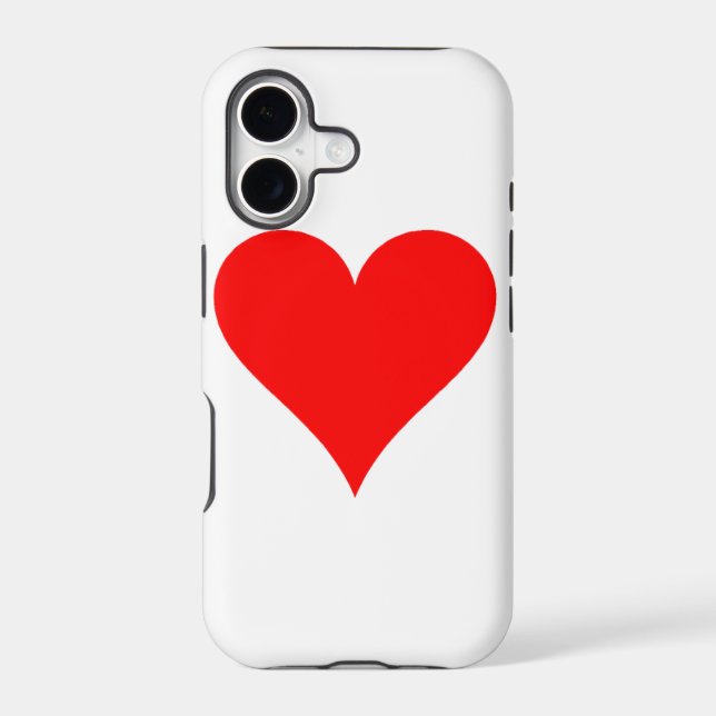 Red heart iphone case (Back)