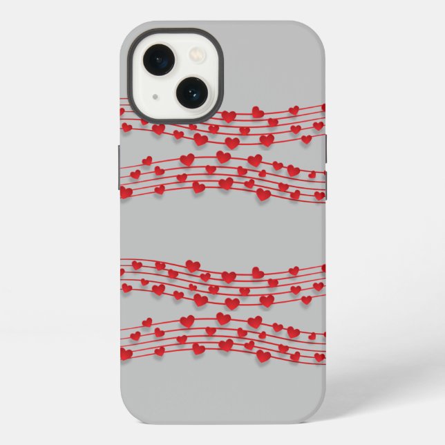 Red heart iphone case (Back)