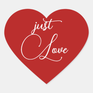 Red Heart ''Just Love'' for Valentine's Sticker