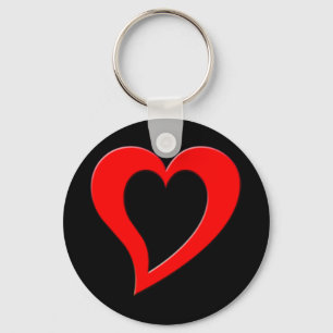 red heart keychain
