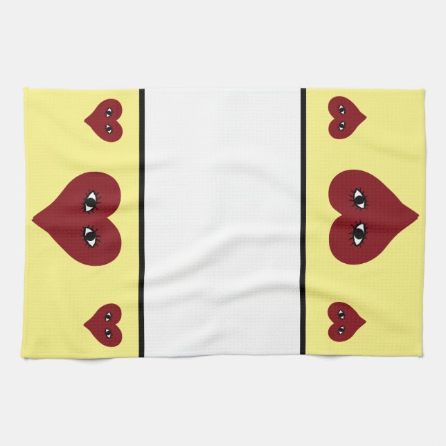 Red Heart Kitchen Towel (Horizontal)