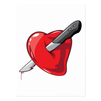 Knife Through The Heart Postcards & Postcard Template Designs