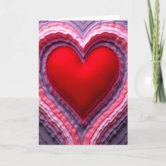 Red Heart Layers Love Card (Front)