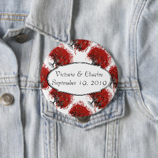 Red Heart Leaf Tree Button