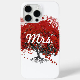 Red Heart Leaf Tree iPhone 15 Pro Max Case