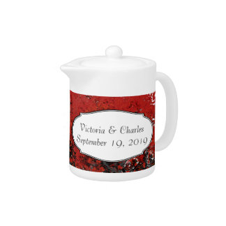 Red Heart Leaf Tree Teapot