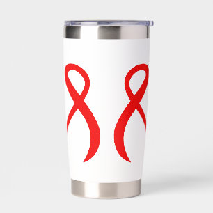 Red Heart Letter M Representing Love Insulated Tumbler