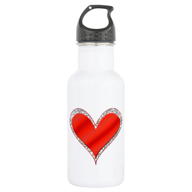 Red Heart Liberty Stainless Steel Water Bottle (Front)