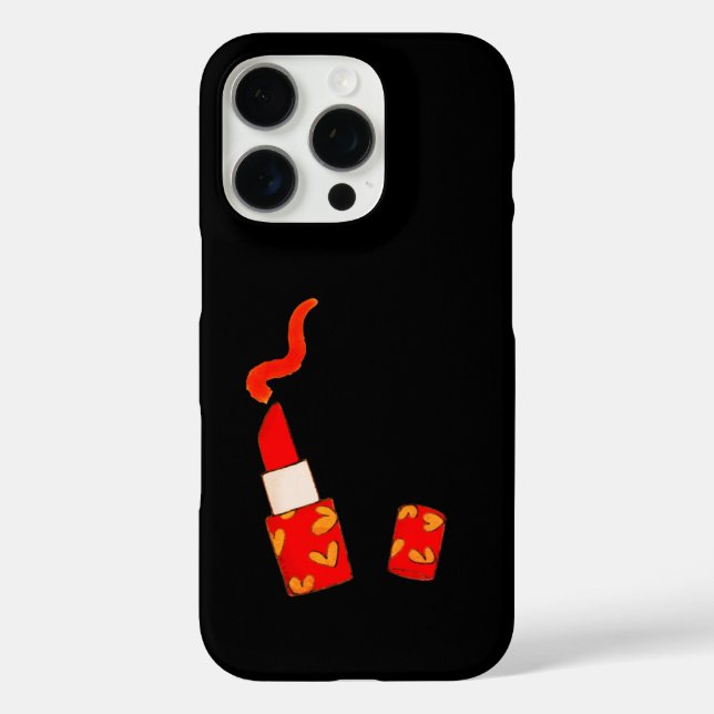 Red Heart Lipstick Pop Art Design Case-Mate iPhone Case (Back)