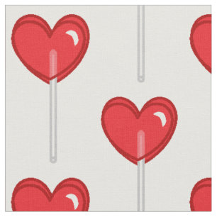 red heart lollipop fabric