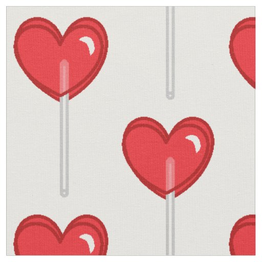 red heart lollipop fabric