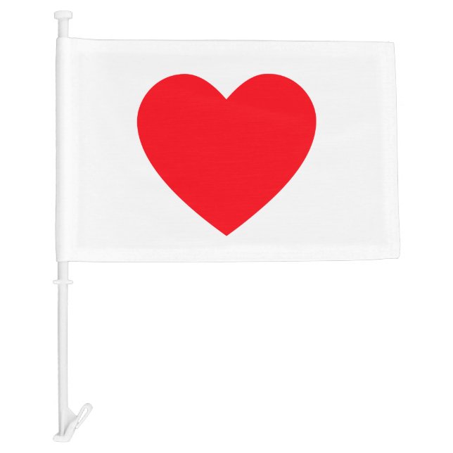 Red Heart Love Appreciation Car Flag (Front)