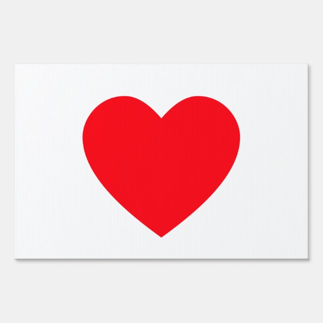 Red Heart Love Appreciation Sign (Front)