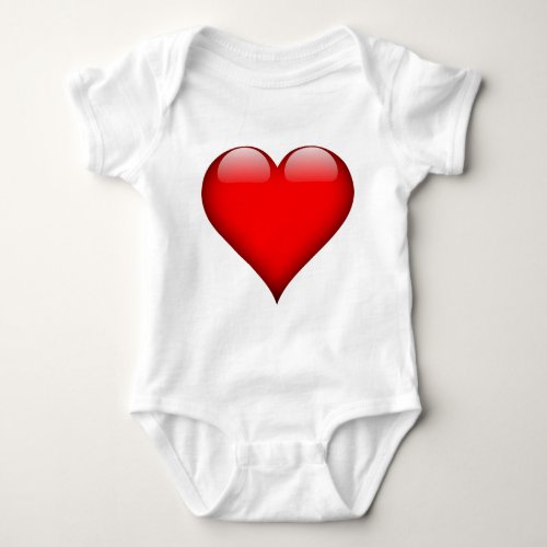 Red Heart Love Baby Bodysuit