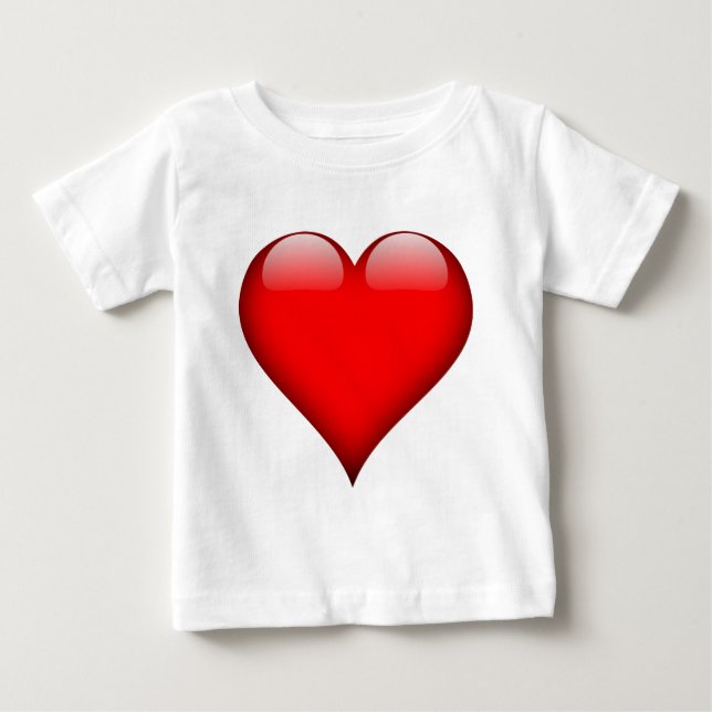 Red Heart Love Baby T-Shirt (Front)