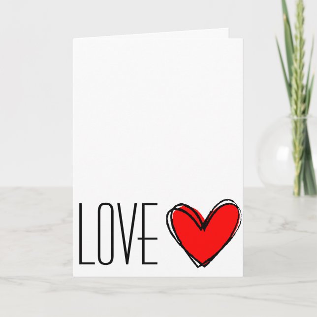 Red Heart LOVE Card (Front)