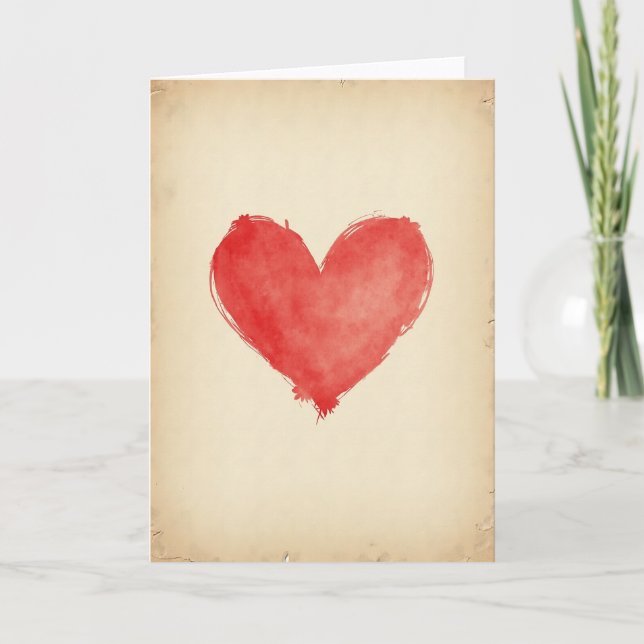 Red Heart Love Card (Front)
