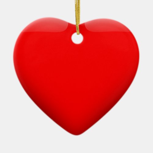 Red Heart Love Ceramic Ornament