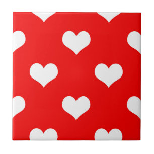 Red Heart Love Design Ceramic Tile