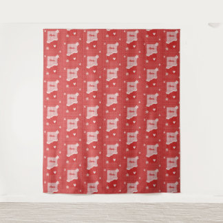 red heart love design Tapestry