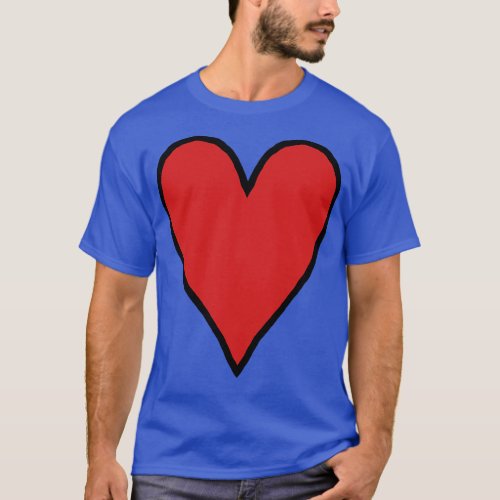 Red Heart Love for Valentines Day Graphic T_Shirt