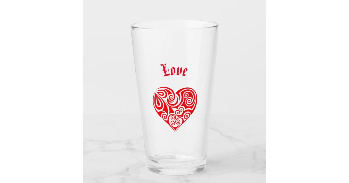 16oz Simple, Cute, Heart Tumbler Hearts 16oz Clear Tumbler Great