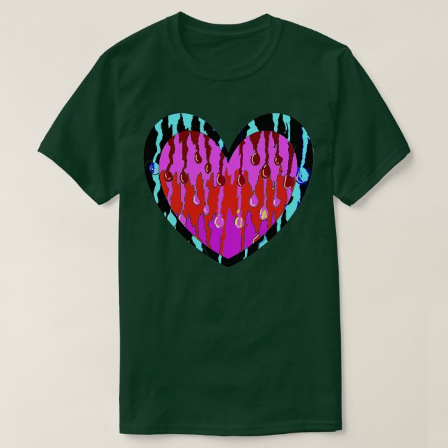 red heart love graffiti cool art 1 T-Shirt (Design Front)