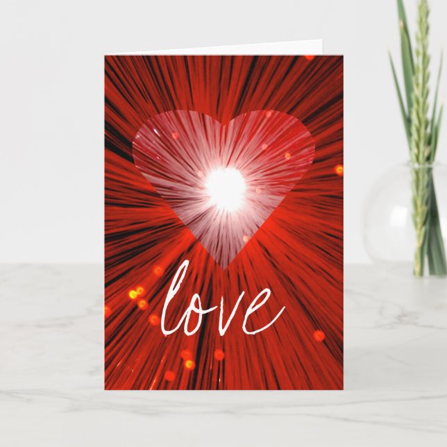 Red Heart 'Love' greetings card (Front)