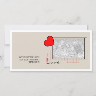 Red Heart Love Holiday Card