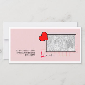 Red Heart Love Holiday Card