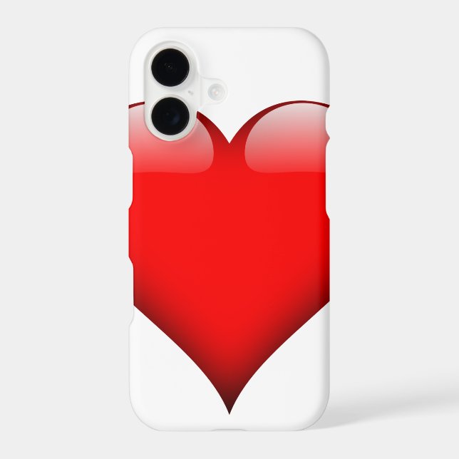 Red Heart Love Iphone Case (Back)