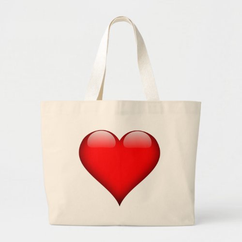 Red Heart Love Large Tote Bag