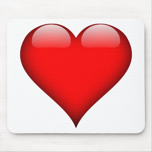 Red Heart Love Mouse Pad