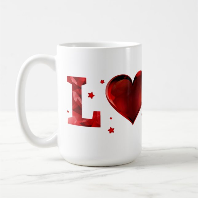 RED HEART LOVE MUG (Left)