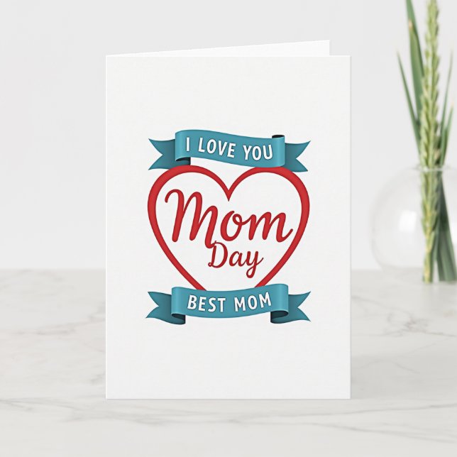 Red Heart Love Note Card (Front)